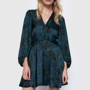 Zara medium waist detail draped dress